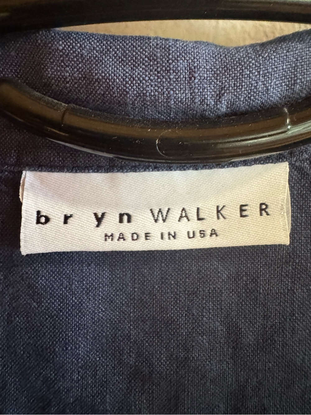 Bryn Walker 100% Linen Wrap Tunic Vest Blue Made in USA XL 1X - Picture 4 of 7